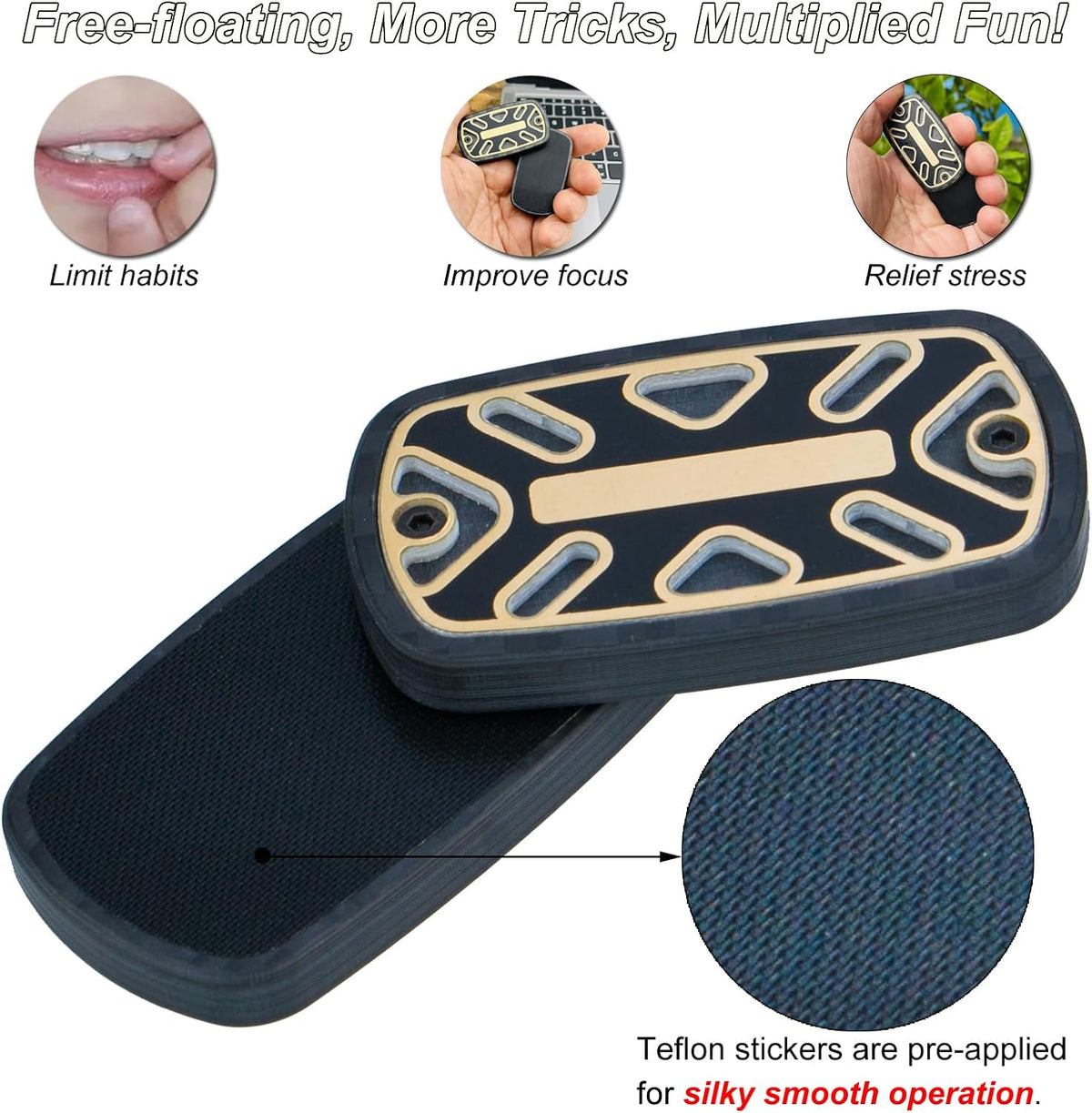 DjuiinoStar DFS-28 carbon fiber magnetic fidget slider, free-floating design - view 17