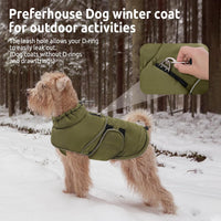 Dog Winter Jacket, Dog Windproof Reflective Jacket for Golden Retriever – Essentials for Dogs - ArmyGreen / XXX-Large - image 4