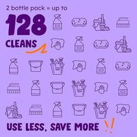 Originally Yellow Lavender Vinegar For Cleaning Purpose | USA Made All Purpose Cleaner | Use as a Floor, Glass, Kitchen, & Bathroom Cleaner | Plant Derived Vinegar 1 Gallon in 2 bottles | 128 Oz