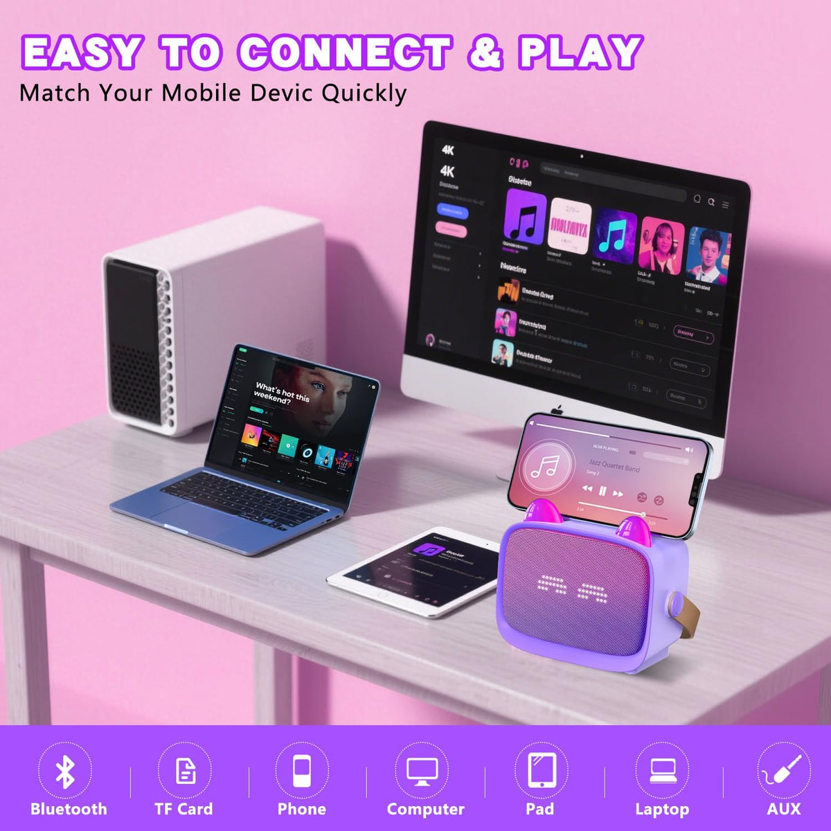 Mgaolo Upgraded Mini Karaoke Machine Toy for Kids - image 4