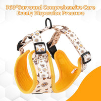 Dog Cat Harness and Leash Set - Honeybee / XS (Neck 9"-11"; Chest 11"-13") - image 2