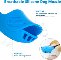 LUCKYPAW Soft Duck Silicone Dog Muzzle for Small Medium Dogs Poodle - S / Blue - image 3