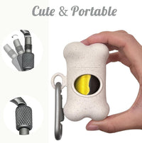 Bone-Shaped Dog Poop Bag Holder for Leash - Beige / 30 Count (Pack of 1) - image 3