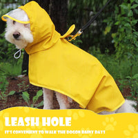 Dog Raincoat for Medium Dogs, Dog Rain Jacket with Clear Hooded - Medium(Label Size:XXL) / Yellow - image 4