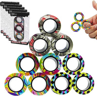 24Pcs Magnetic Rings Fidget Toys Spinner Set Halloween Decor Party - 12 Pcs