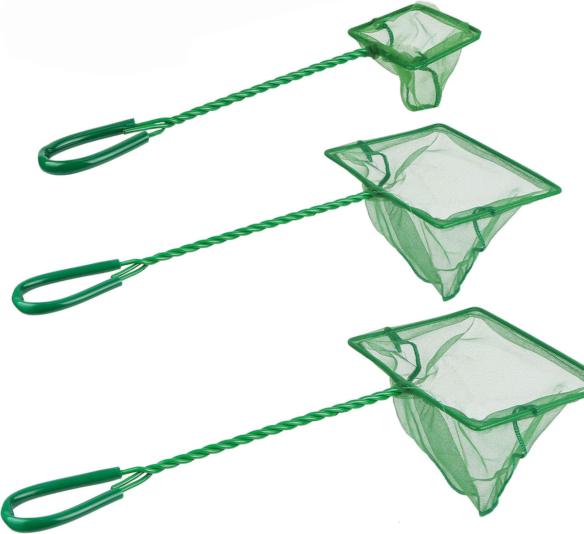 3PCS Aquarium Fish Net Fine Mesh Net Quick Catch Nets Nylon Fishing - Classic