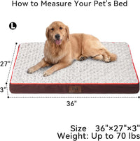 Orthopedic Dog Beds Large Sized Dog Washable Pet Bed - Brown / 36" x 27" x 3" - image 4
