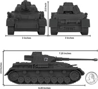 BMC Classic Toy Soldiers WW2 German Panzer IV tank in charcoal gray plastic - view 11