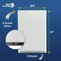 Best Pet Flap XL Replacement Dog Door Flap Compatible with Ideal Pet - 10.5" x 15" - image 4