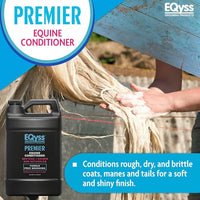 EQyss Premier Equine Conditioner - Moisturize Skin, Detangle Horse's Mane, Tail, & Coat, Add Shine, Tangle-Free Brushing, Minimize Flyaways (128 oz)