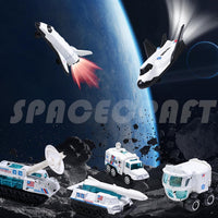 Oriate set of 6 diecast space toys with rocket ship, shuttle and rover - view 4