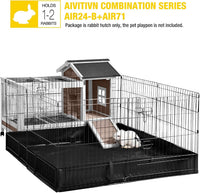 Aivituvin Pet Playpen Guinea Pig Cage Small Animal Rabbit Exercise - M Size - 40.6"L Rabbit Hutch(Brown) - image 4