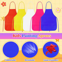 PLULON kids painting aprons in 12 bright colors with ties - view 11