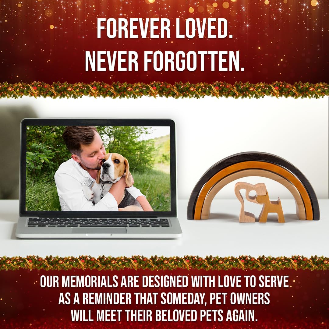 Rainbow Bridge Cat Memorial Gifts - Dog and Man - image 2