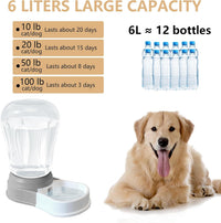 1.6 Gallon Automatic Gravity Dog Water Dispenser, BPA-Free, Grey – Essentials for Dogs - 1.6 Gallon - image 2