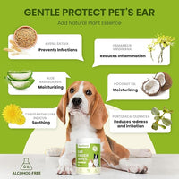 Small Animals Stain Removers, Thicker Dog Ear Cat Ear Cleaner Wipes, Natural Relief Dog Ear Cleaning Wipes, Effectively Remove Ear Wax for Dog Kitten, Aloe Scent Deodorizing, 100 Count