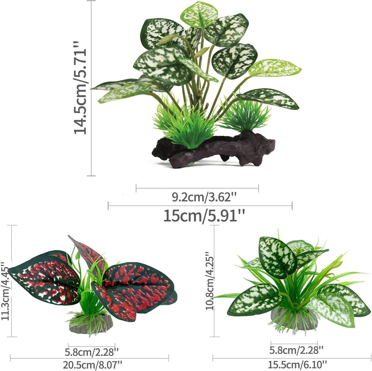 Moonorange Reptile Artificial Plants - M Set-b - image 2