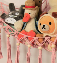 Stuffed Animal Toy Storage Hammock with LED Light - Pink / XL (43"*43"*55") - image 4