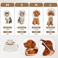 Soft Dog Cone Collar to Stop Licking-Adjustable Comfortable Mesh Recovery Cone After Surgery for Small or Miniature Dogs, Alternative to Plastic Elizabethan Collars for Neuter Incision Care (Brown,L)