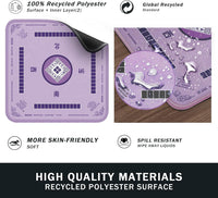 2F22E Mahjong Mat for Table 32.4" x 32.4" - Purple - image 4