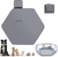 Octagon Dog Playpen Mat Washable Leakproof Pet Liner, 29' - Gray / Hexagon-47'