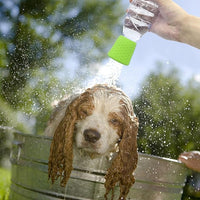 Portable Outdoor Shower for Dogs Bottle Attachment Outdoor Sprayer Accessory for Most Plastic Water Bottles for Bathing Pets During Outdoor Activities, Hiking and Camping. (Green)