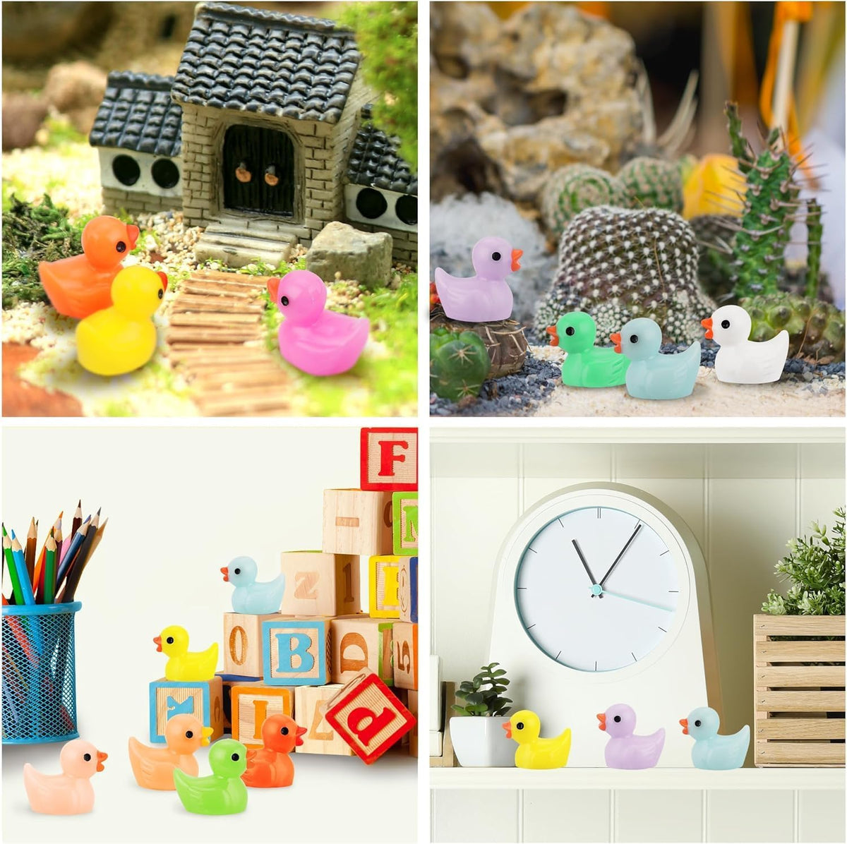 CRTWDMAN 240 Pcs Mini Resin Ducks, Tiny Duck Figurines Bulk - image 4