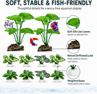 2-Pack Aquarium Decor Fish Tank Decorations 6-inch Betta Fish Tank - C（green 10 Pack） - image 4