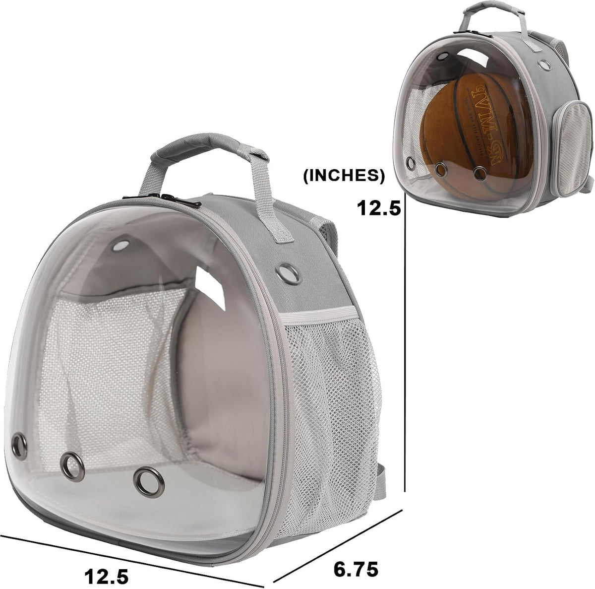 Bearded Dragon Travel Backpack with Harness and Leash Set - Grey / Backpack+LSH Brown - image 2
