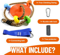 Just.smile tree swing climbing rope with platforms, disc seat and tree strap - view 4