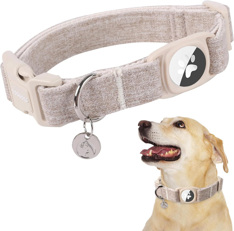 Red White Polka Dot Dog Collar for Small Dogs S – Essentials for Dogs - Khaki / Extra Small