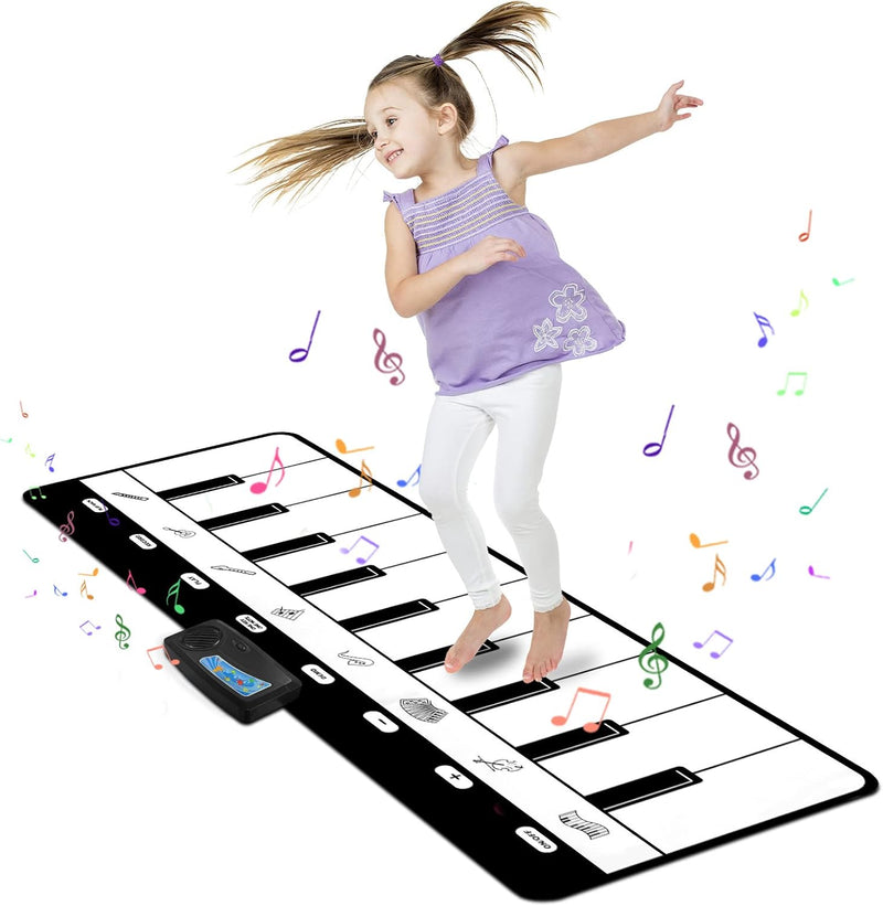 Floor Piano Mat, Musical Toys for 1-3 Year Old Boys & Girls Dance Play Mat – Fun for Kids & Family - 43.3*14.17 inches