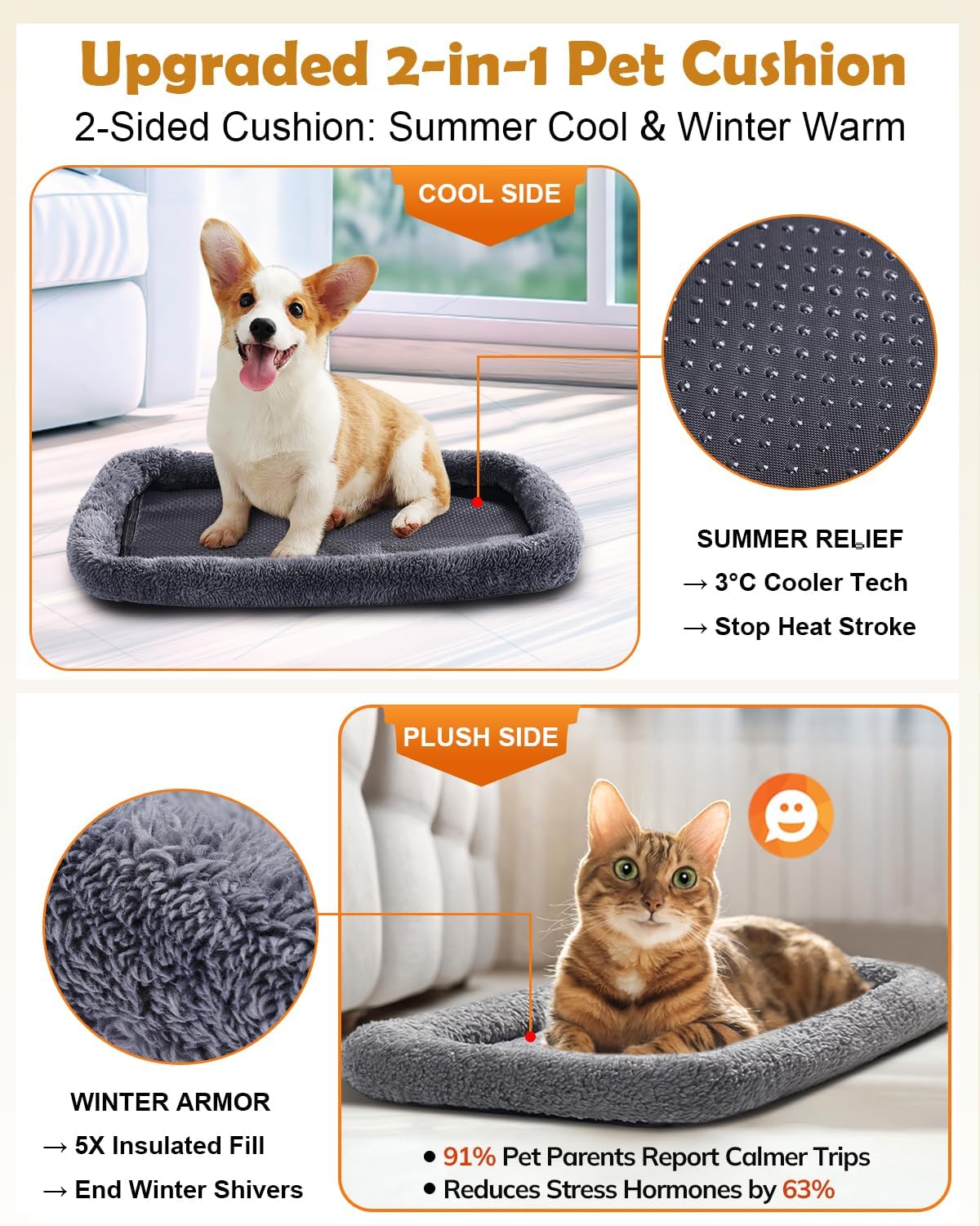 Morpilot Cat Carrier Soft for Large Medium Cats and Puppy up to – Essentials for Dogs - Dark Blue / 17.3"L x 12.2"W x 13.4"H - image 2