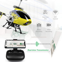U12S Mini RC Helicopter with Camera Remote Control Helicopter Blue – Fun for Kids & Family - Yellow - image 2