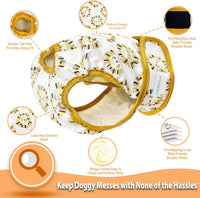 Langsprit Washable Female Dog Diapers - Medium / Rabbit, Owl, Lion - image 3