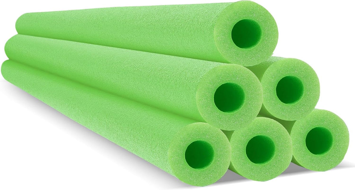 Hanaive white foam pool noodles, 6 pack, 52 inches long with hollow centers - view 3