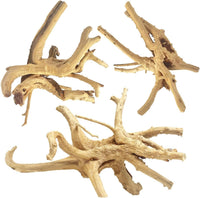 Natural Aquarium Driftwood for Fish Tank Reptile Terrariums Decor – Essentials for Fish - Spiderwood 7 to 11 Inch (Pack of 3)
