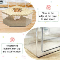 kathson Hamster Sand Bath Box Transparent Acrylic Small Animals - Small - Pentagon - image 3