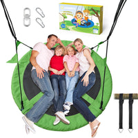 PACEARTH 40 Inch Saucer Tree Swing Flying 600lb Weight Capacity 2 - Green / 60 IN