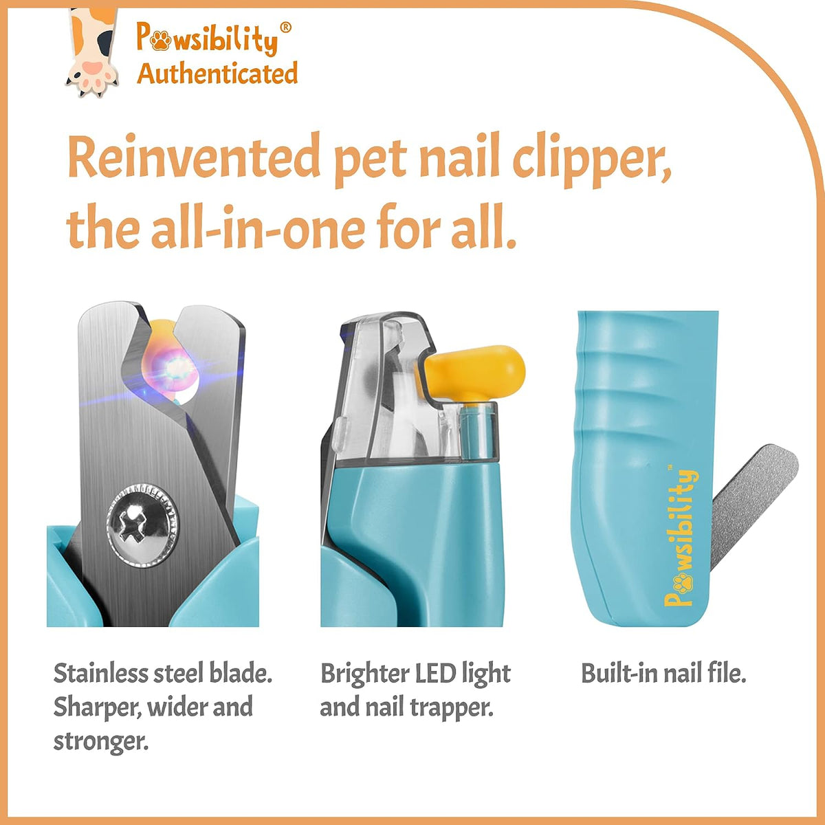 Reinvented Pet Nail Clippers for Your Pal - Small&Medium / Aqua - image 2