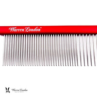Warren London Detangling Strong Comb for Dogs | 10 inches | Comfort Control Durability and Detail for Small Medium Large Dogs | Ergonomic Dog Cat Grooming Pet Supplies Deshedding Mat Tool