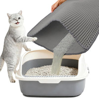 Cat Litter Mat, 30" x 22" Extra-Large - Gray / 47x28in