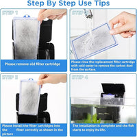 16 Count Assembled Large Filter Cartridges Compatible with Tetra Whisper Bio-Bag Filters 20i 40i IQ20/30/45/60 PF20/30/40/60, Large Replacement Filter Cartridges for Whisper Filters & Aquariums