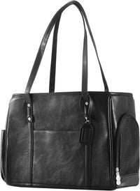 Fashion Dog Carrier Purse, Premium Leather Cat Carrier Bag, Airline Approved Soft Sided Pet Travel Tote Bag with Pockets Black