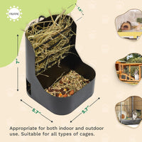 Hay and Food Feeder for Rabbit, Guinea Pig, Bunny, Chinchilla - Pack of 1 - image 4