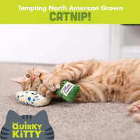 Quirky Kitty Ice Cream Kicker Catnip Crinkle Feather Soft Plush Cat - Pack of 2 / Wine & Cheese - image 4