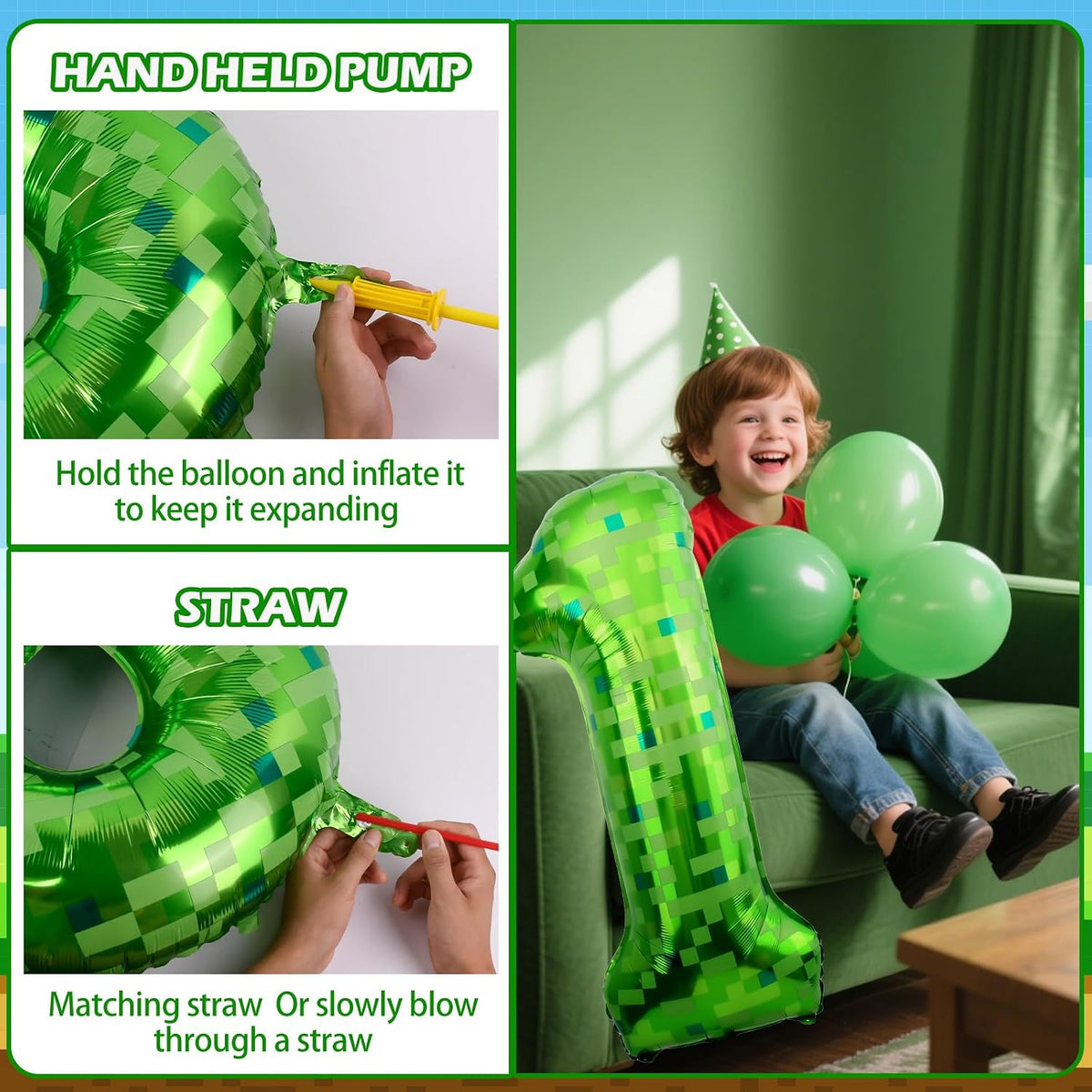 40 Inch Vibrant Spider-Themed Number Foil Balloons - Green / 1 - image 4