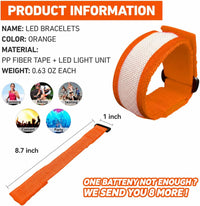 KIRALUMI 8 Pack LED Light Up Bracelets, 3 Modes - Orange - 8 PCS - image 2