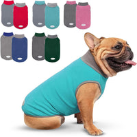 2 Pack Fleece Dog Sweater Pullover Lightweight Reflective Jacket – Essentials for Dogs - 1# Teal & Grey / Small