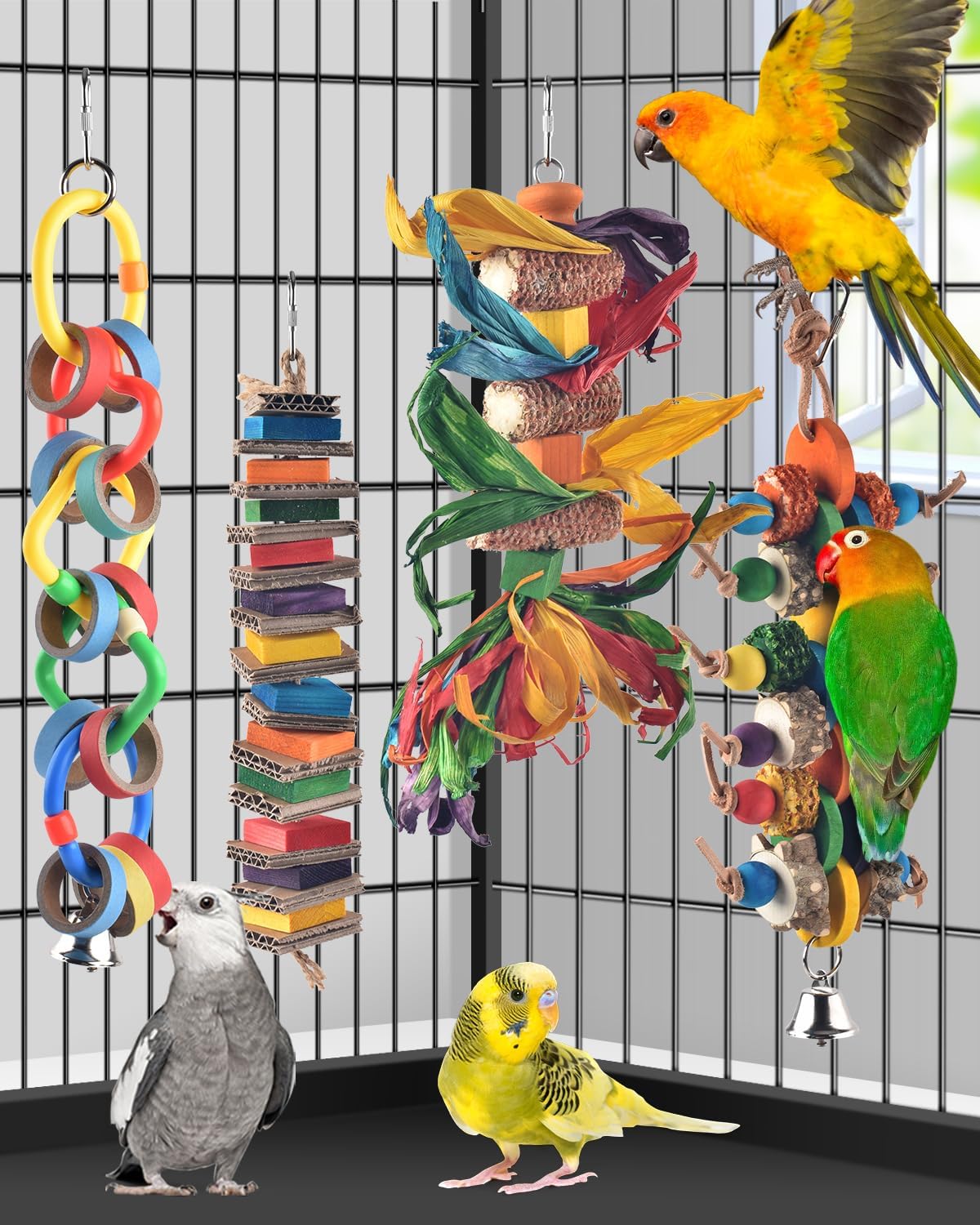Bissap 2 PCS Bird Chew Toys - 4 PCS (Pack of 2) - image 2